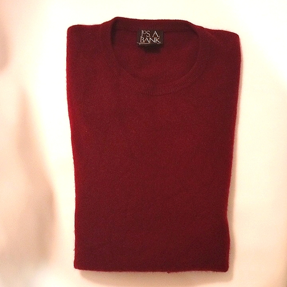 Jos. A. Bank Cashmere Sweater in Cranberry red